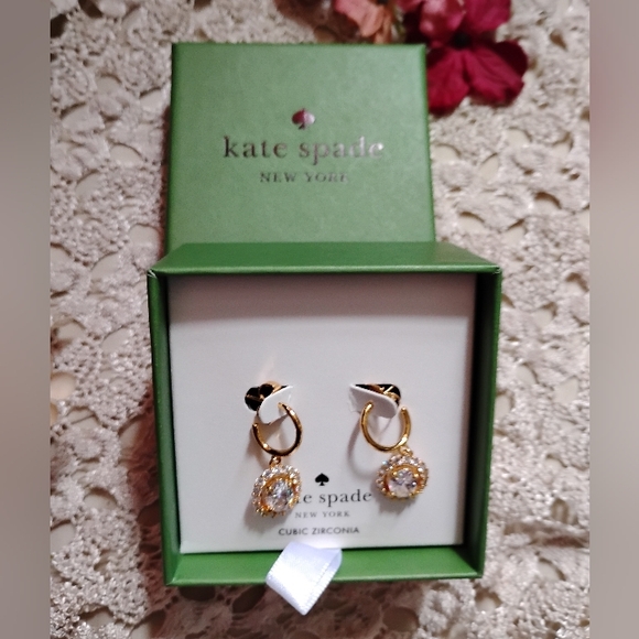 kate spade Jewelry - Kate Spade Victoria Huggies Earrings